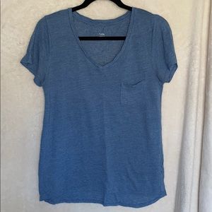 Mossimo Supply Co. Blue Pocket V-Neck